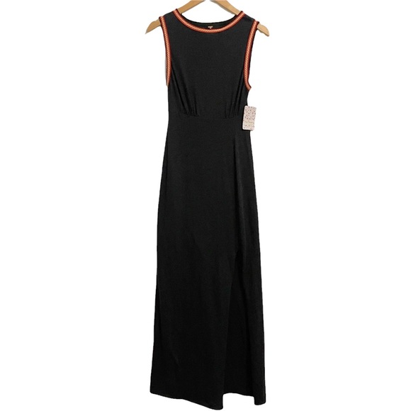 Free People Sabrina Keyhole Black Maxi Dress - Picture 2 of 12